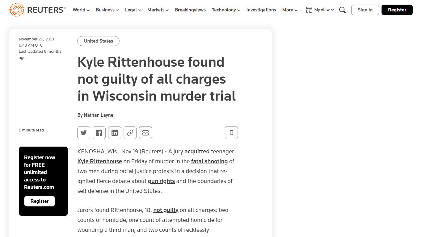 Kyle Rittenhouse found not guilty of all charges in Wisconsin murder trial